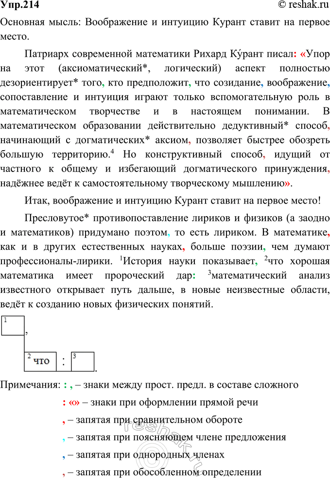 Изображение 214. Прочитайте фрагмент из книги академика Я. Б. Зельдовича «Высшая математика для начинающих». Сформулируйте основную мысль текста. Согласны ли вы с такой оценкой...